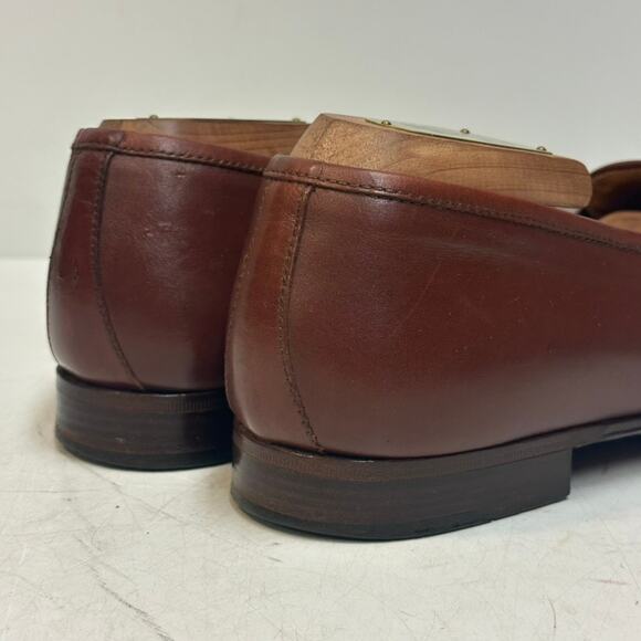 VGUC Ralph Lauren Purple Label Chili Brown Calf Penny Loafer Made in Italy 9.5 D main image 10